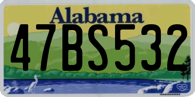 AL license plate 47BS532