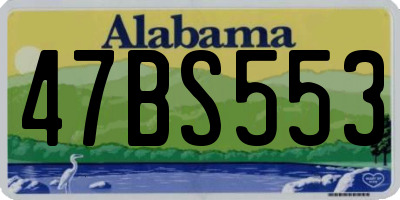 AL license plate 47BS553
