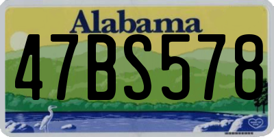 AL license plate 47BS578