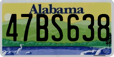 AL license plate 47BS638
