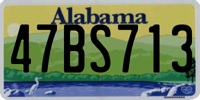 AL license plate 47BS713