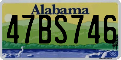 AL license plate 47BS746