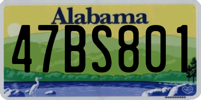 AL license plate 47BS801