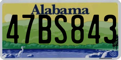 AL license plate 47BS843