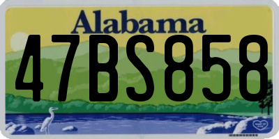 AL license plate 47BS858