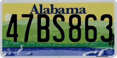 AL license plate 47BS863