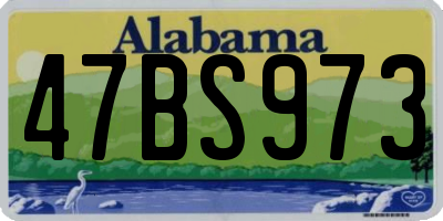 AL license plate 47BS973