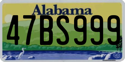 AL license plate 47BS999
