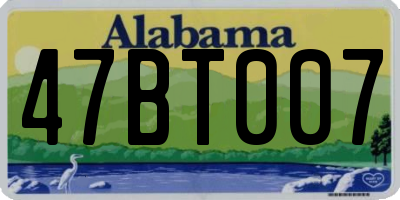 AL license plate 47BT007