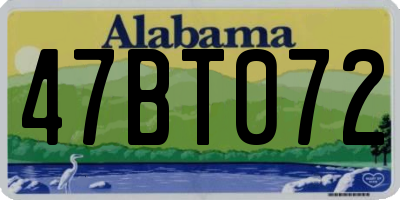 AL license plate 47BT072