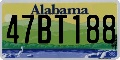 AL license plate 47BT188