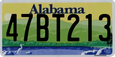 AL license plate 47BT213