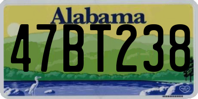 AL license plate 47BT238