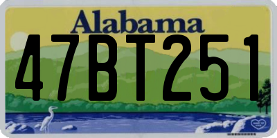 AL license plate 47BT251