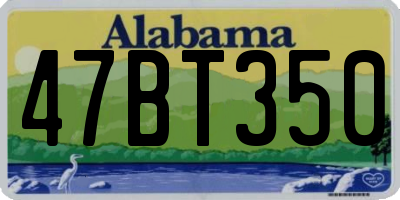 AL license plate 47BT350