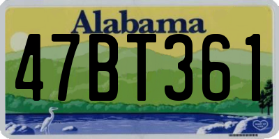 AL license plate 47BT361