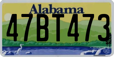 AL license plate 47BT473