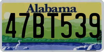 AL license plate 47BT539