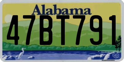 AL license plate 47BT791