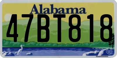AL license plate 47BT818