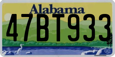 AL license plate 47BT933