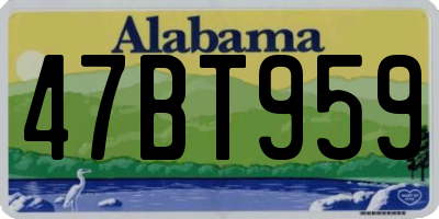 AL license plate 47BT959