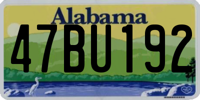 AL license plate 47BU192