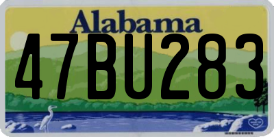 AL license plate 47BU283