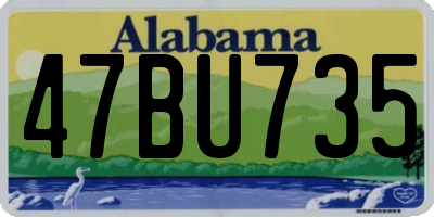 AL license plate 47BU735