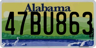 AL license plate 47BU863