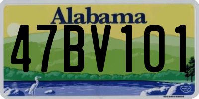 AL license plate 47BV101