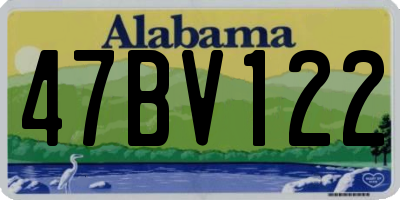 AL license plate 47BV122