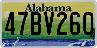 AL license plate 47BV260