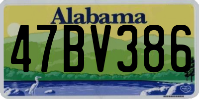 AL license plate 47BV386