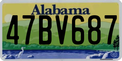 AL license plate 47BV687