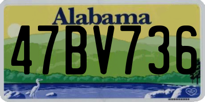 AL license plate 47BV736