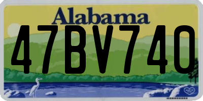 AL license plate 47BV740