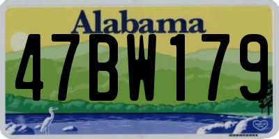 AL license plate 47BW179