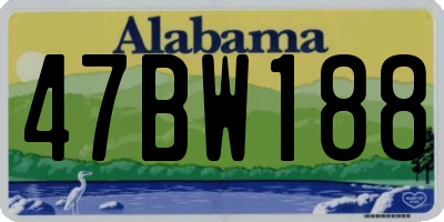 AL license plate 47BW188