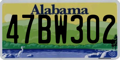 AL license plate 47BW302