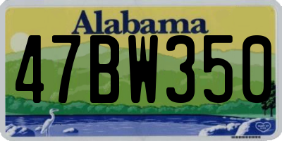 AL license plate 47BW350