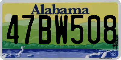 AL license plate 47BW508