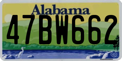 AL license plate 47BW662