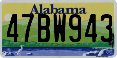 AL license plate 47BW943