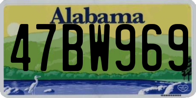 AL license plate 47BW969