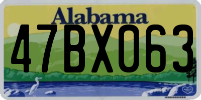AL license plate 47BX063