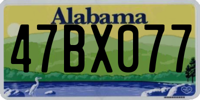 AL license plate 47BX077
