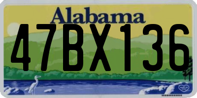 AL license plate 47BX136