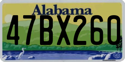 AL license plate 47BX260