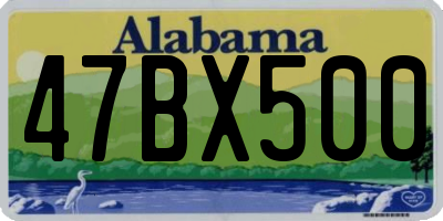 AL license plate 47BX500